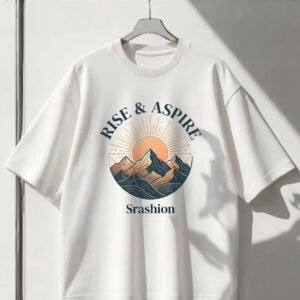 Rise and aspire white tshirt